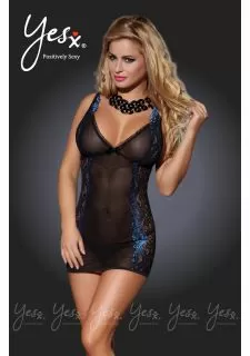 YesX YX636 Babydoll Set Black/Blue