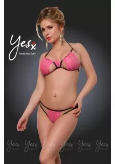 YesX YX507 Bra Set Rose/Black