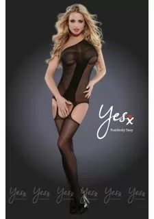 YesX YX406 Bodystocking Black