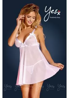 Yesx YX170 2pc Dress & Thong White