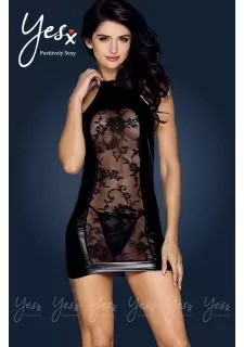 Yesx YX168 2pc Dress & Thong Black