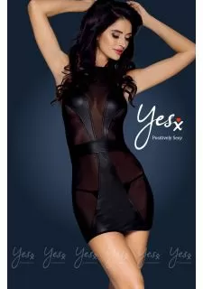 Yesx YX166 2pc Dress & Thong Black