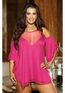 Shirley of Hollywood SoH-IA X3257 Sleepshirt Magenta