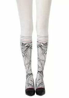 Zohara "Waikiki Nights" Cream Tights