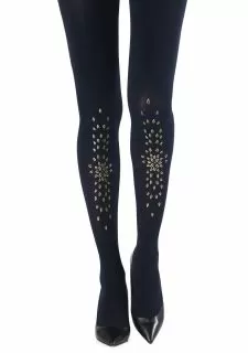 Zohara "Grow Up" Navy Tights