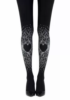Zohara "Spread The Love" Grey Print Tights