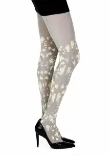 Zohara "Confetti" Grey Print Tights