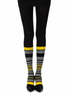 Zohara "It's Britney" Black Print Tights