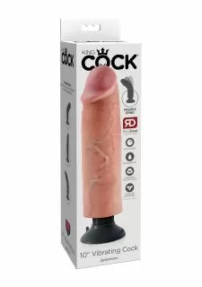 King Cock 10 Inch Vibrating Dildo
