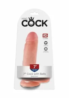 King Cock 7 Inch Dildo with Balls