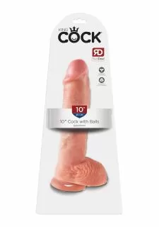King Cock 10 Inch Dildo with Balls