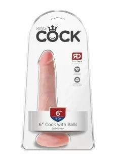 King Cock 6 Inch Dildo with Balls