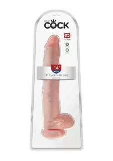 King Cock 14 Inch Dildo with Balls
