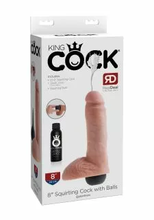 King Cock 8 Inch Squirting Dildo with Balls