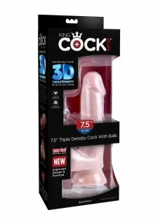 King Cock Plus 7.5 Inch Triple Density Dildo with Balls