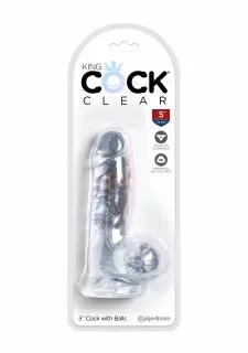 King Cock Clear 5 Inch Dildo with Balls