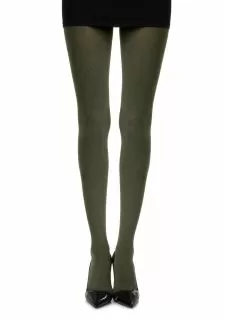 Zohara Heather Green Opaque Tights