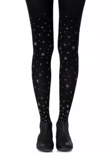 Zohara "Hollywood Boulevard" Black Tights