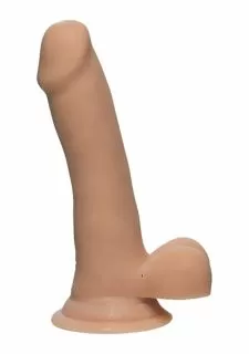 The D™ - Slim D - ULTRASKYN™ 6.5" Dildo with Balls - Vanilla