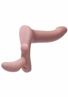 Strap U Plena II Double Penetration Strap On Dildo With Adjustable Strap on Harness