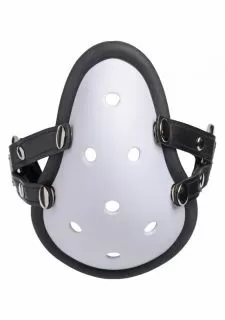 Master Series Musk Athletic Cup Muzzle with Removable Straps - White
