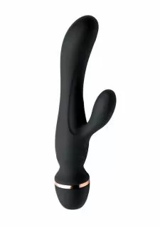 Inmi Shegasm Supreme 3 in 1 Silicone Suction Rabbit Vibe - Black