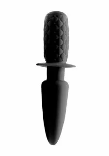 Ass Thumpers The Plug 10x Silicone Vibrating Butt Plug Thruster - Black