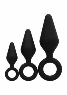 Fist It Silicone Butt Plug Set - Black