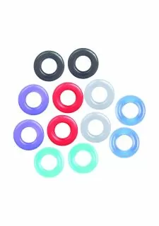 Baller's Dozen - 12-Piece TPE Cock Ring Set