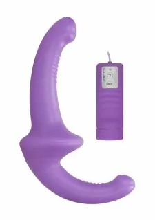 Ouch Vibrating Silicone Strapless Strapon - Purple