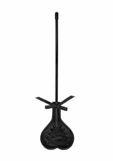 Ouch! Crop Heart Black With Black Lace - Small