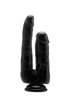 Real Rock Realistic Double Cock - 9 Inch