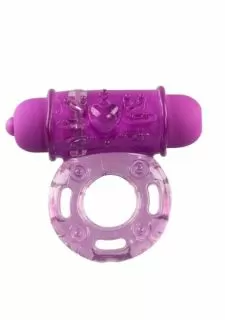 Shots Toys Vibrating Bullet Ring - Purple