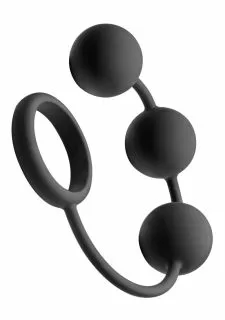 Tom of Finland Silicone Cock Ring with 3 Weighted Balls