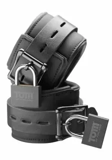 Tom of Finland Neoprene Wrist Cuffs with Lock