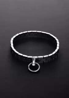 Shots - Steel Watchband Collar with Lock (17")