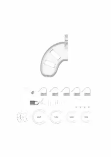 Man|Cage Model 10 Chasity Device 3.5 Inch Cock Cage with Plug