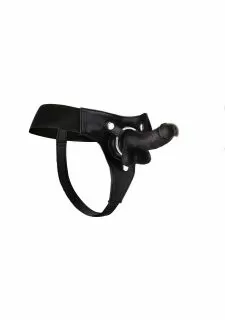 OUCH Realistic Black 7 Inch Strap-On Dildo