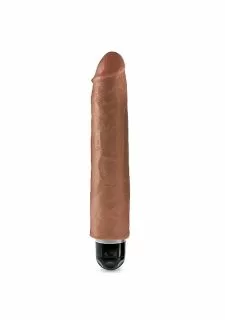 King Cock 10 Inch Vibrating Stiffy Tan