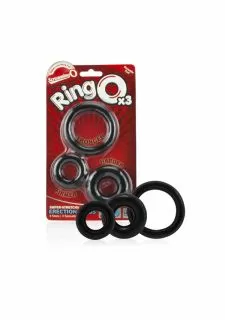 Screaming O Ringo x 3 Cock Rings Black