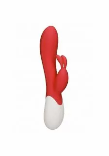 Flame Rechargeable Heating G-Spot Rabbit Vibrator-Red